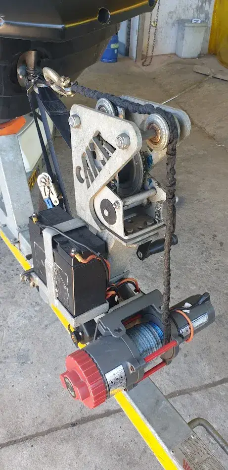 jetski trailer electric winch battery mounting bracket